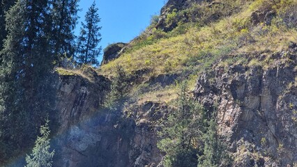 beautiful mountain range in the autumn
