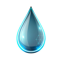 Natural Water Drop Isolated – Realistic Droplet with Clipping Path for Product Design
