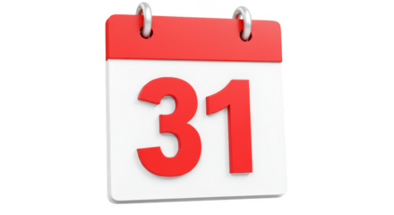 3D Render Calendar Date of the Month Deadline Planning PNG