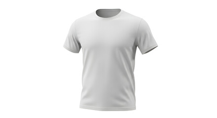 Realistic rendering of a plain white t-shirt, perfect for apparel design mockup purposes