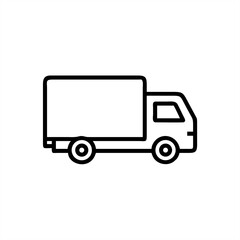 Cargo Delivery Truck on transparent background for web and graphic design