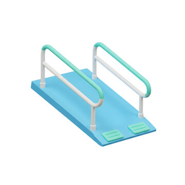 3D PNG Parallel Bars Physical Therapy Rehabilitation Exercise Icon