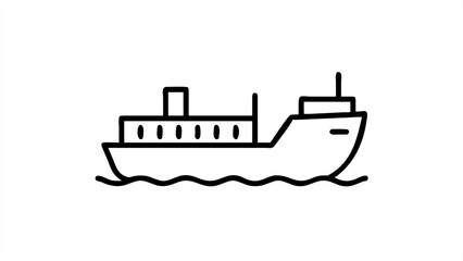 Obraz premium Container Ship on transparent background for web and graphic design