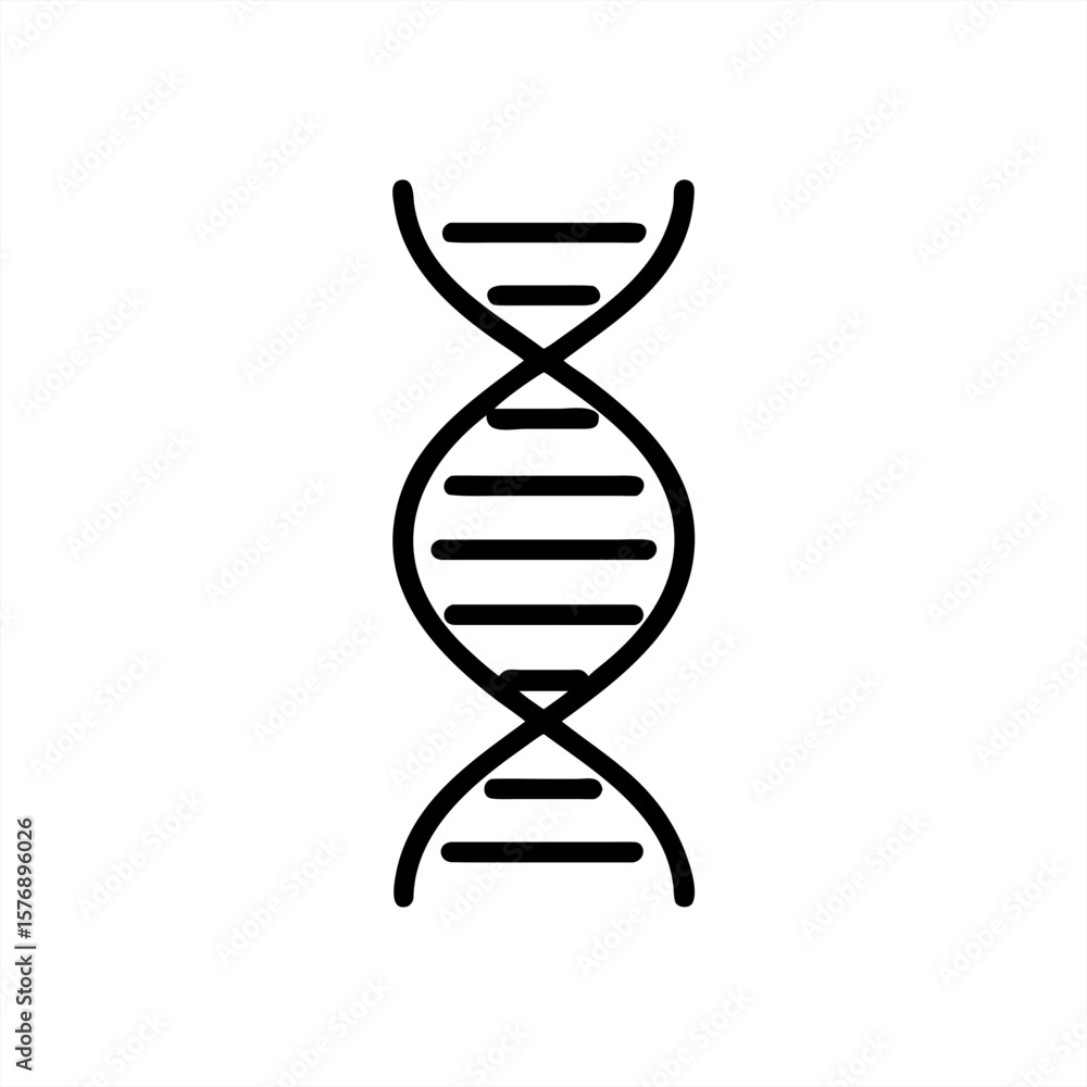 Poster dna helix on transparent background for web and graphic design