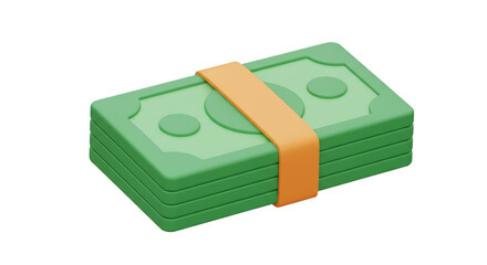 3d Render Stack of Money Currency Dollars and Cash Wealth