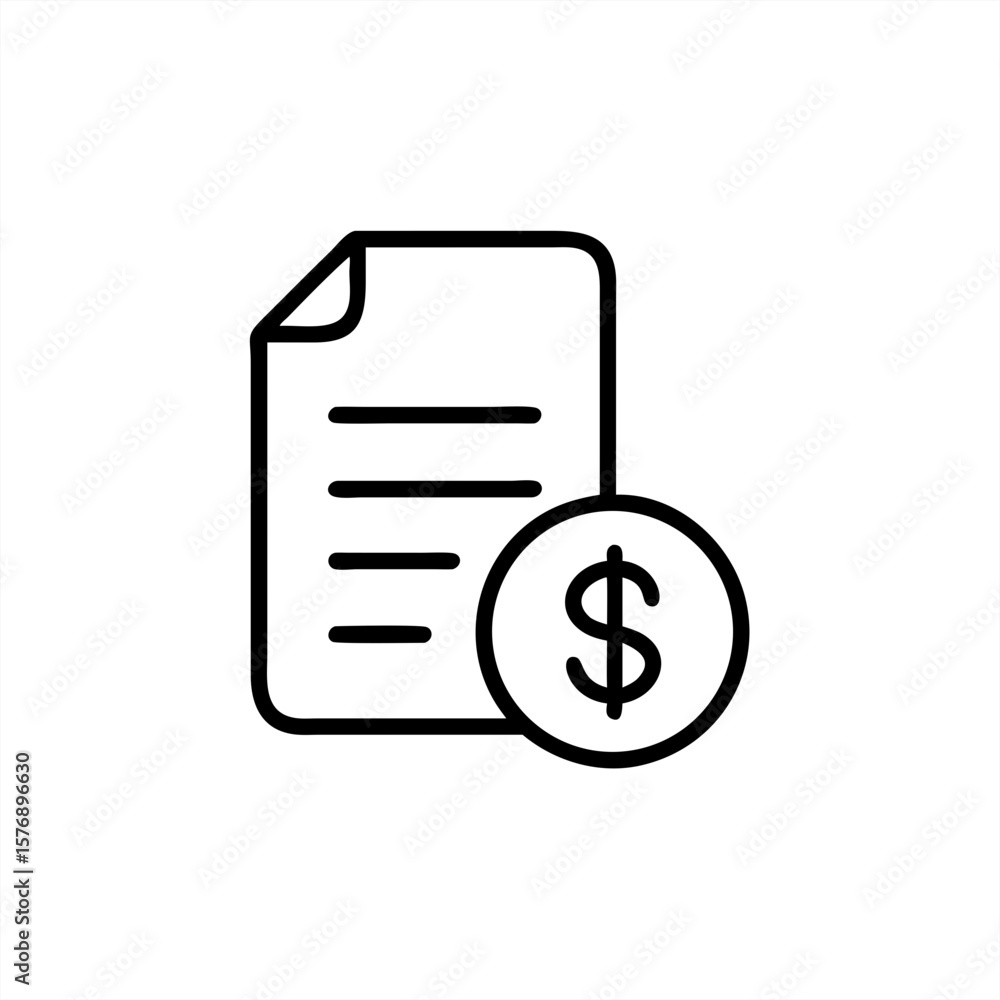 Poster financial document with coin on transparent background for web and graphic design