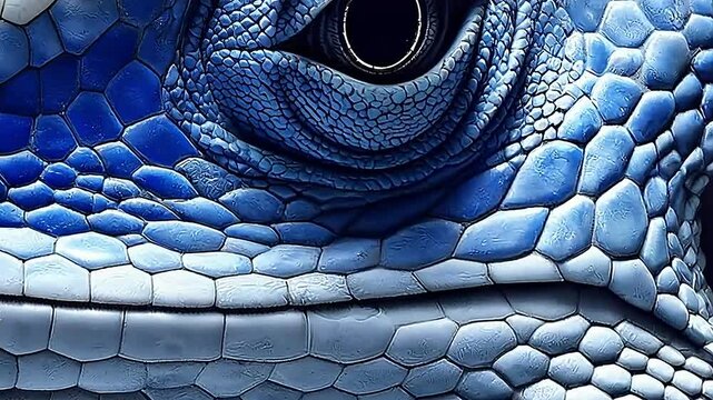 lizard in Delfts Blauw realistis, highly detailed ,ai generatif