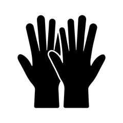 Fototapeta premium Gardening Gloves Silhouette on transparent background for web and graphic design