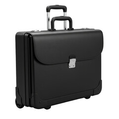 Black Wheeled Suitcase Luggage Bag Isolated Travel Business Trip