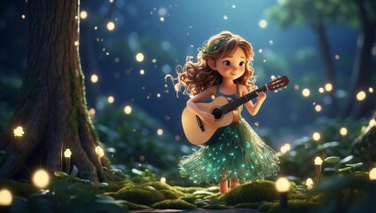 Wireframe Minstrel Serenades Enchanted Woods