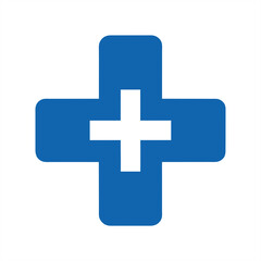 Fototapeta premium Medical Cross Silhouette on transparent background for web and graphic design