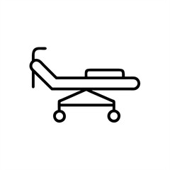 Patient Bed on transparent background for web and graphic design