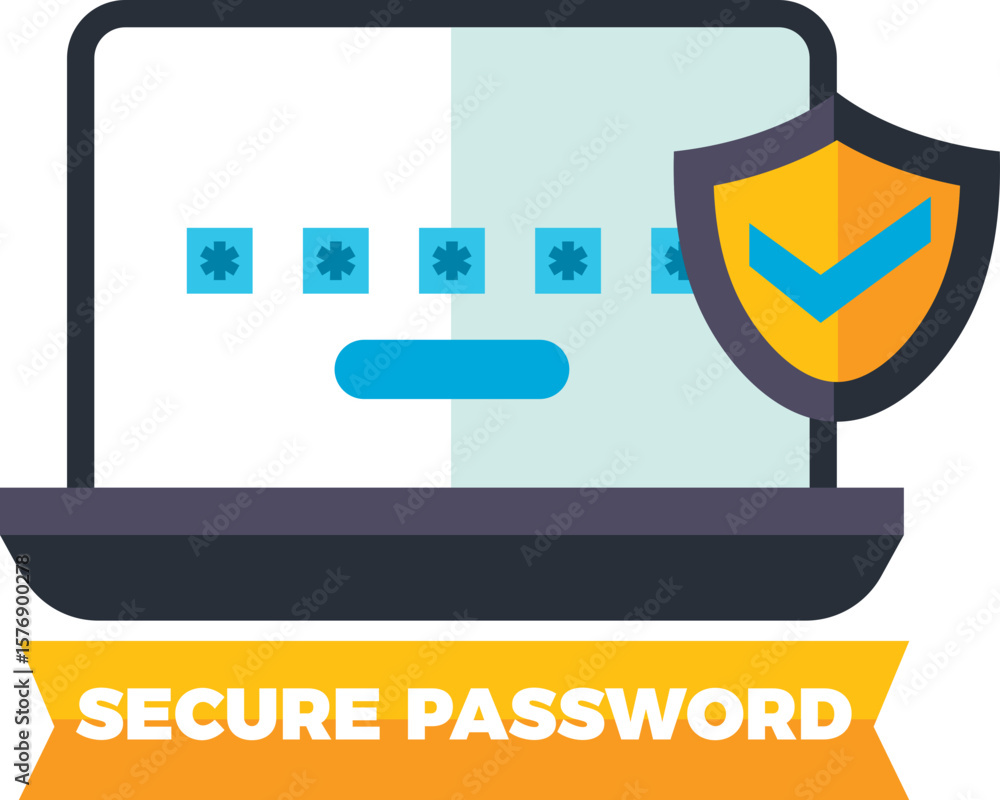 Poster digital security safeguarding your online presence with a secure password