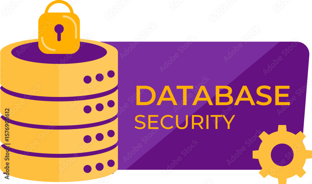 Poster secure database management safeguarding data with strong protection measures