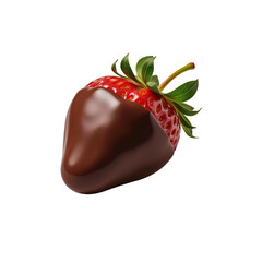 Single Chocolate Dipped Strawberry with Glossy Finish