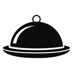 restaurant cloche on white background