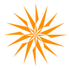 Patrón de mandala vectorial abstracto y geométrico con forma de estrella

