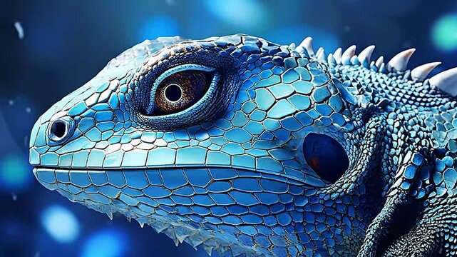 lizard in Delfts Blauw realistis, highly detailed ,ai generatif