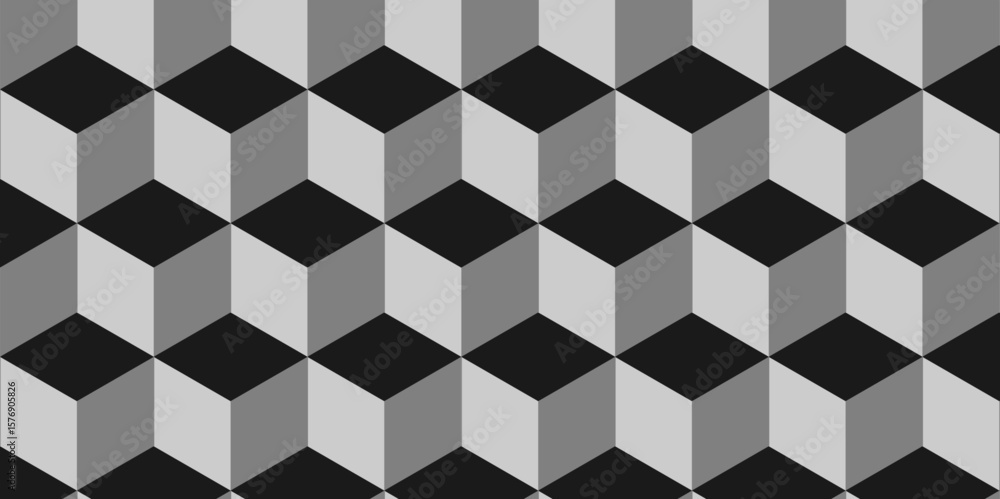 Poster 3d futuristic minimal honeycomb mosaic white and gray background. modern hexagon seamless vector pat