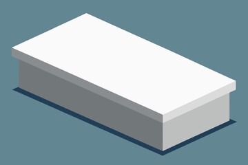 Naklejka premium white box on white background