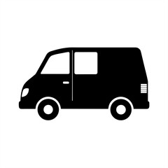 Small Cargo Van on transparent background for web and graphic design