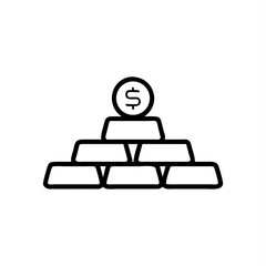 Stack Of Coins on transparent background for web and graphic design
