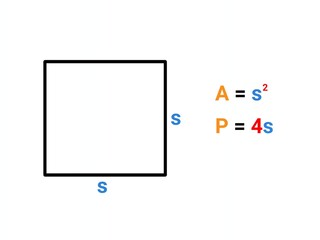 square plane geometry formulas for book education content or math icon