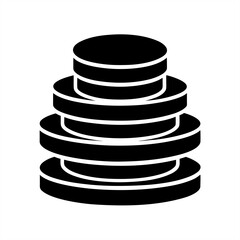 Stack Of Coins on transparent background for web and graphic design