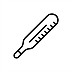 Thermometer on transparent background for web and graphic design