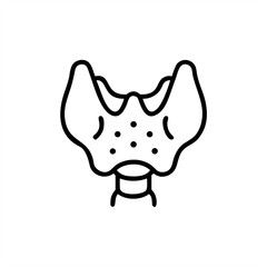 Thyroid Gland on transparent background for web and graphic design