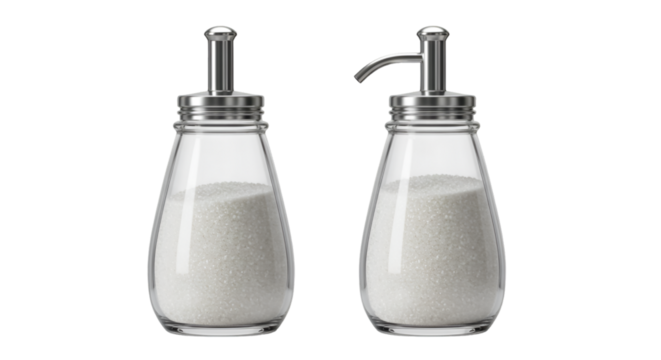 Illustration Glass Sugar Dispenser Transparent Background Kitchen Container