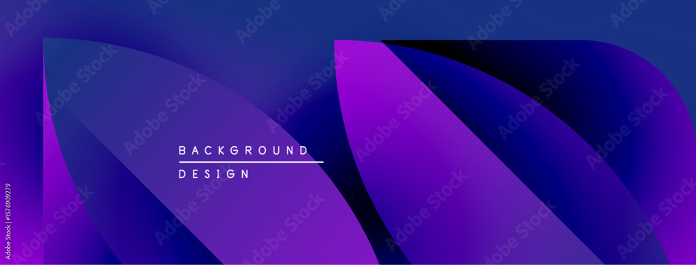 Aufkleber abstract purple, blue gradients create flowing shapes. modern design features text background design