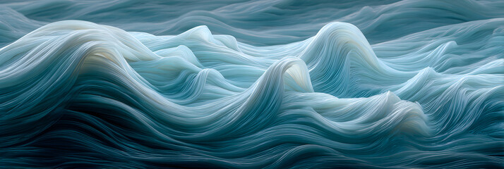 Harmonious Wave Patterns: A Visual Symphony of Motion and Rhythm Evoking the Calming and Profound Essence of Nature's Cycles