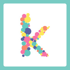 Small alphabet ball shapes k