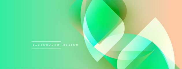 Abstract gradient background. Overlapping shapes create dynamic visual effect. Soft colors blend seamlessly, modern design element.