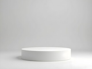 white podium on white background