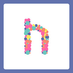 Small alphabet ball shapes n