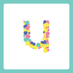 Small alphabet ball shapes u