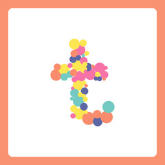 Small alphabet ball shapes t