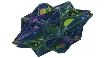 Geometry 3D Rendering Complex Pattern Geometric Shape Transparent Design