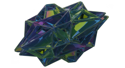 Geometry 3D Rendering Complex Pattern Geometric Shape Transparent Design