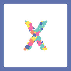 Small alphabet ball shapes x