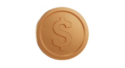 Gold Dollar Illustration Coin for Finance Investment Wealth
