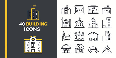 set of landmarks and monuments