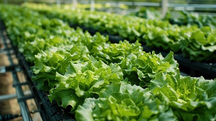 Hydroponic Lettuce Cultivation in Greenhouse