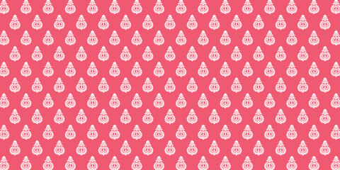 Elegant Red Floral Seamless Pattern Background