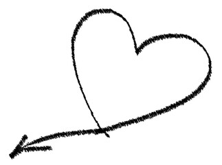 Hand drawn heart. Hand drawn heart icon. Hand drawn heart vector.