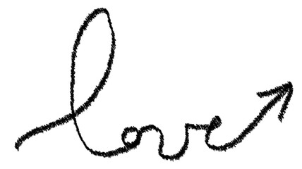 Hand drawn love. Hand drawn love icon. Hand drawn love vector.