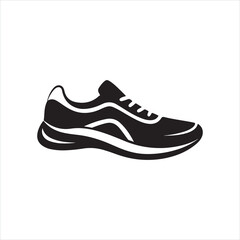Running Shoe Silhouette Icon