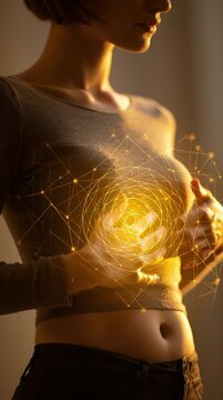 Powerful yellow light emanates from the core, symbolizing confidence, focus, and vitality. Perfect for coaching and wellness designs.

